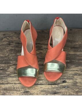 Cole Haan with Nike Air Technology Cork Wedge Sandals — Women's Size 7B